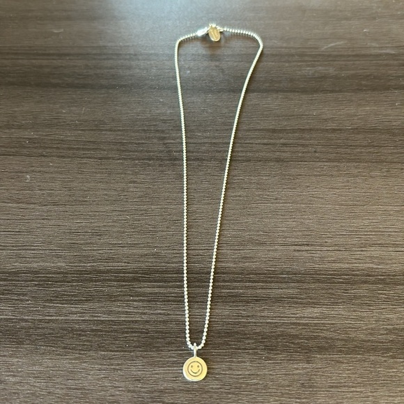 Smiley Face Sterling Charm on Sterling Ball Chain‎ Necklace NWT - Picture 5 of 8